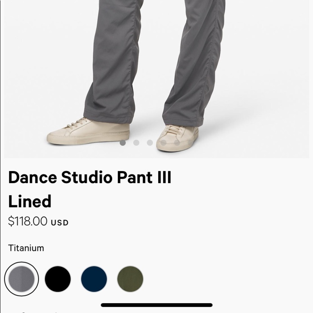 lululemon Dance Studio Pant III Lined